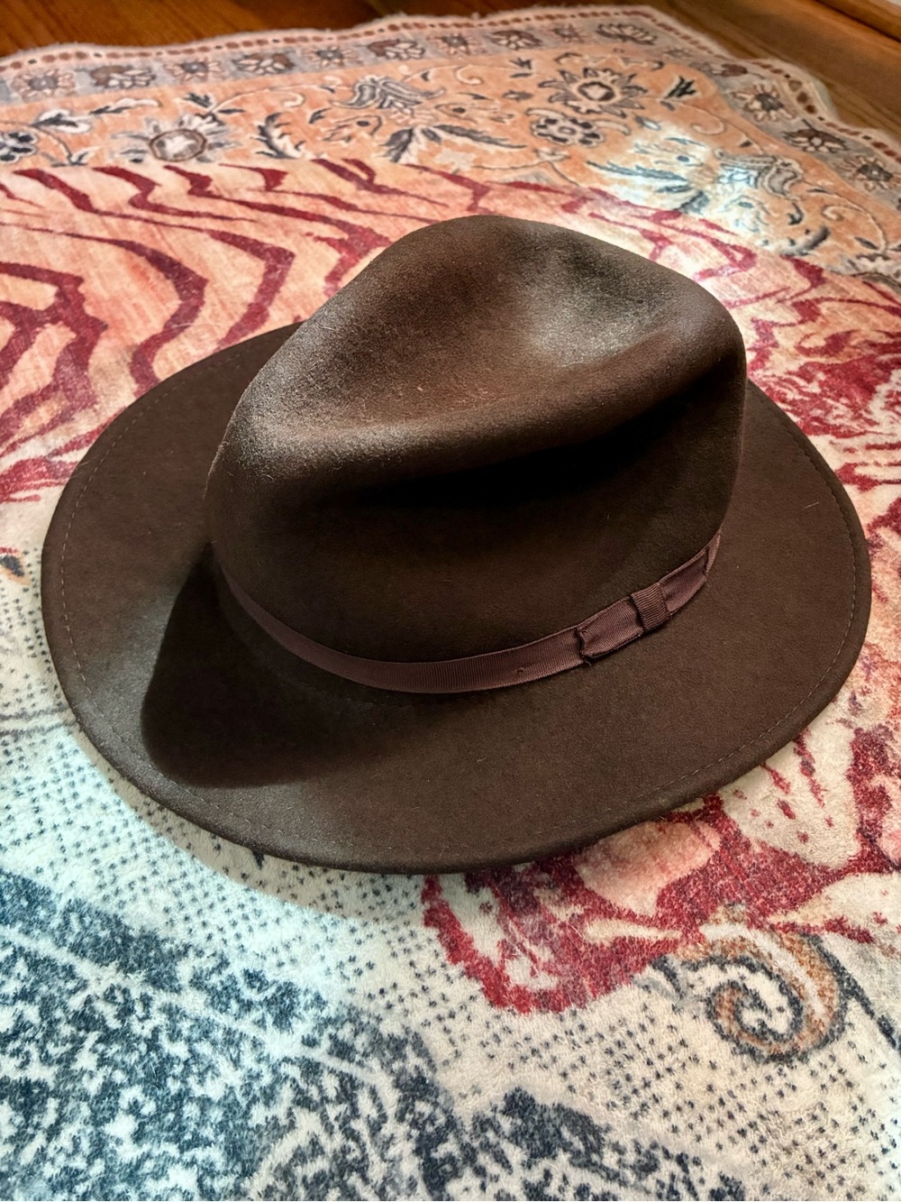 Country Gentleman 100% Wool Fedora - Dark Brown